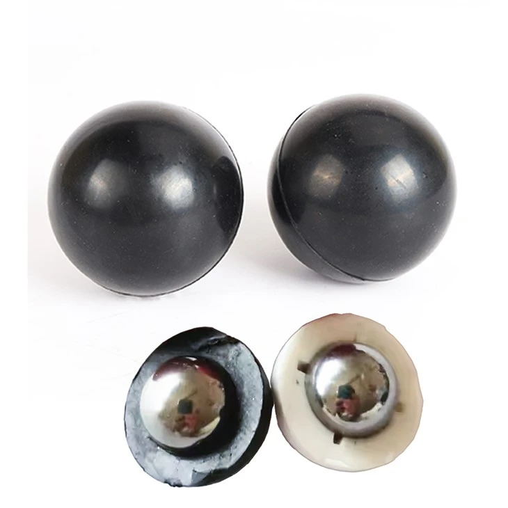 Rubber Encapsulated Steel Ball Cross Section Rubber Encapsulated Steel Ball Cross Section